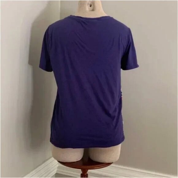 Anthropologie Maeve Purple Paisley Overlay Maddie Printed Blouse Size Small - Picture 3 of 10